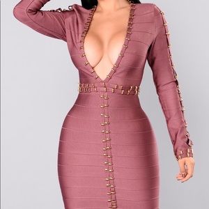 Pink bandage dress